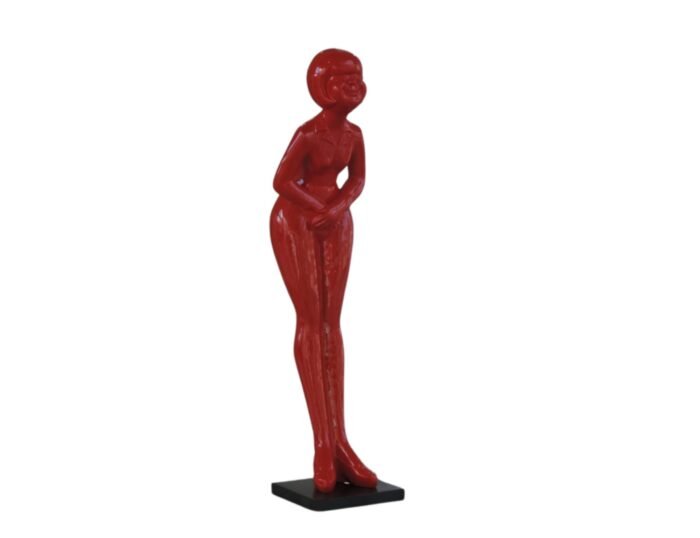 RED WOMAN STATUE - Image 2