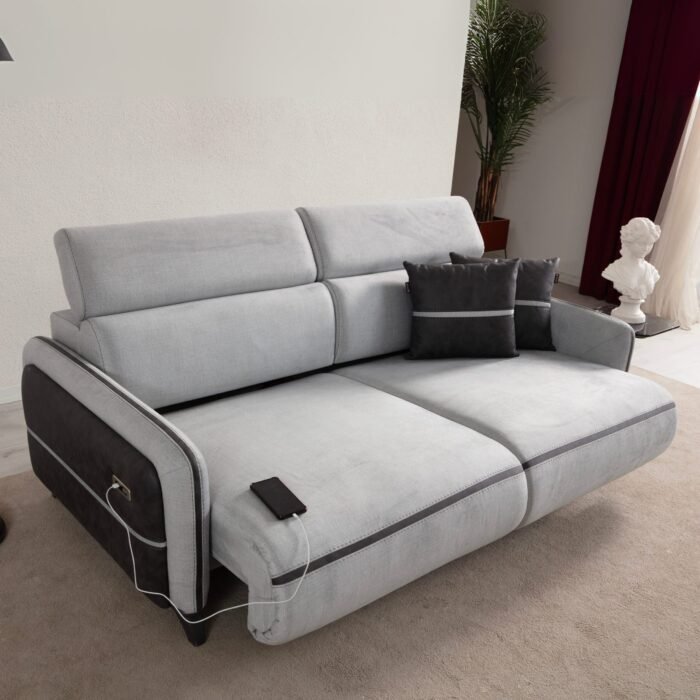 NEXUS 3-Pcs RECLINER SOFA WITH BUILT-IN CHARGING PLUG - Image 6