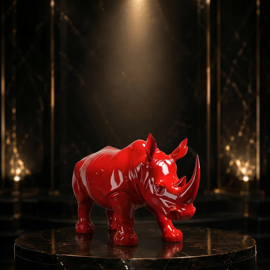decorative-Accessorie (47) GRAND RHINO SCULPTURE - Image 1