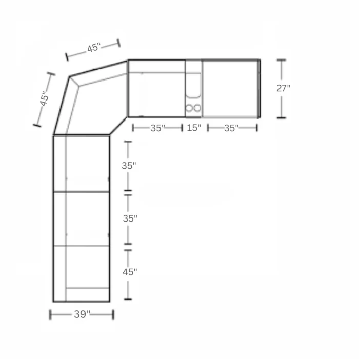 17 (1) RIO MODULAR SECTIONAL SOFA - Image 3