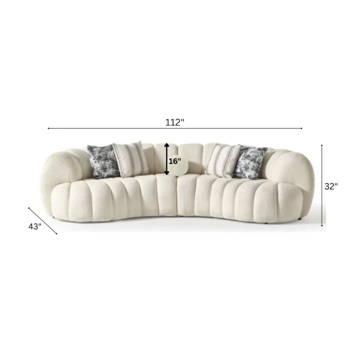 ZARA 2-PCS CURVE SOFA - Image 4