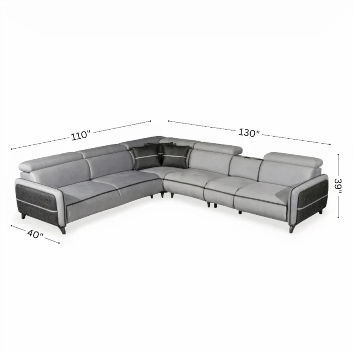 NEXUS RECLINER SECTIONAL SOFA WITH SOUND SYSTEM - Image 3