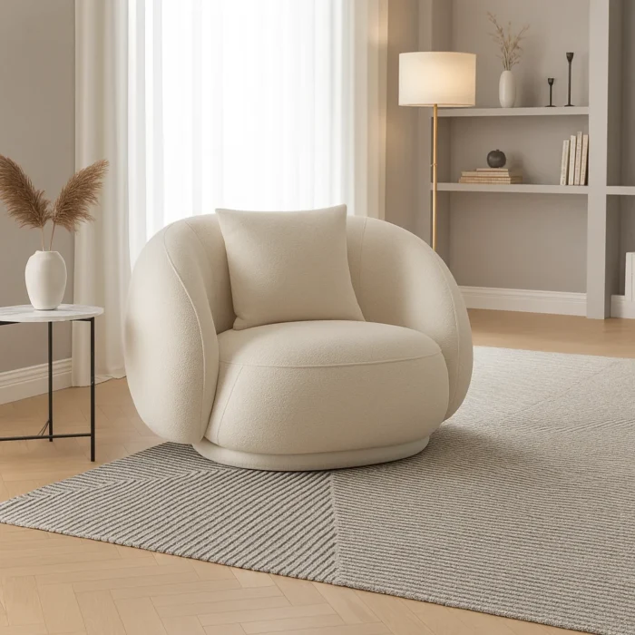 CELINE (10) CELINE SWIVEL ACCENT CHAIR - Image 1