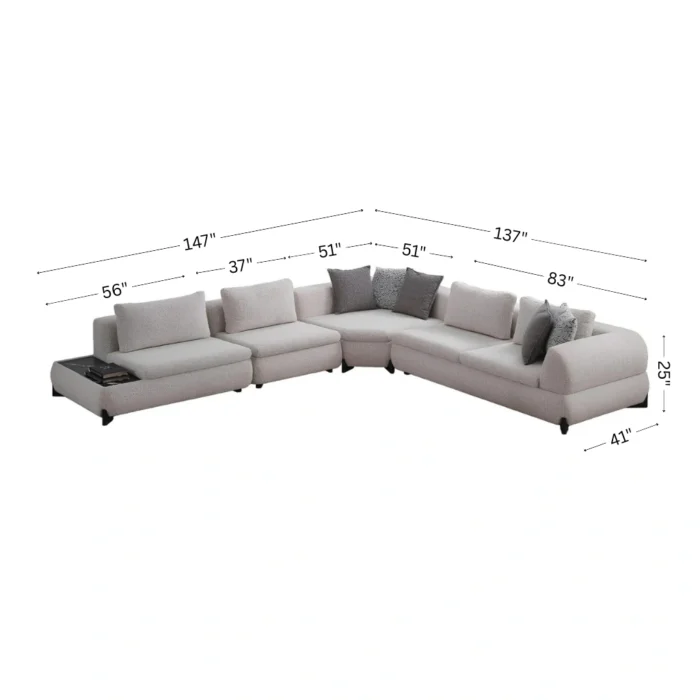 AURA MODULAR RECLINING SOFA SET FROM $999 - Image 4