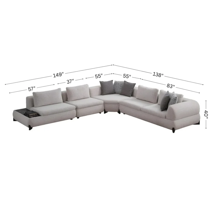 AURA MODULAR RECLINING SECTIONAL SOFA - Image 4