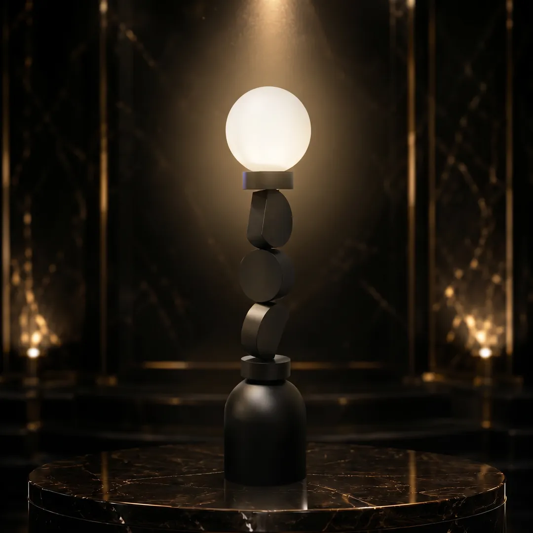 Decorative-Accessorie (12) Cairn Pebble Globe Lamp - Image 1