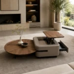 NOVA Rotating Lift-Top Coffee Table with Storage