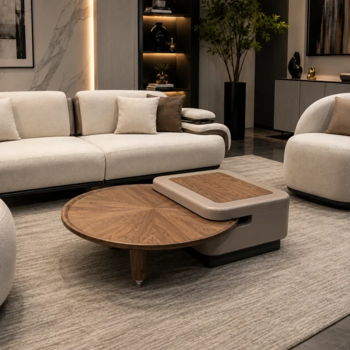 NOVA Rotating Lift-Top Coffee Table with Storage - Image 2