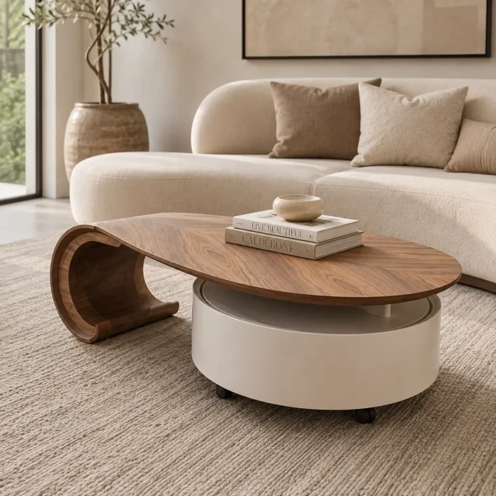 RIVA ROTATING STORAGE COFFEE TABLE - Image 2